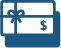 Icon of Wrapped Present with Dollar Sign